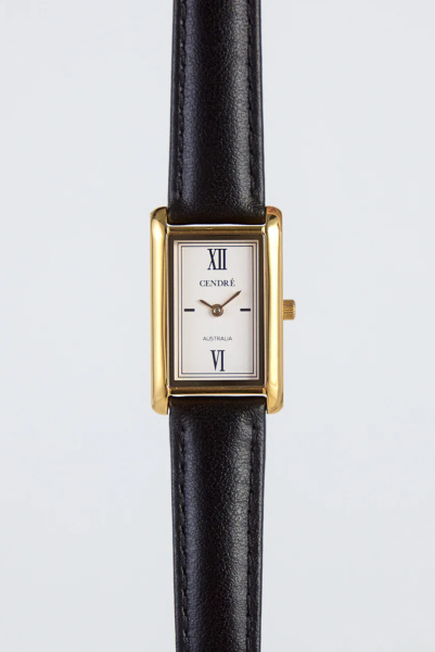 CENDRE | часы Kelly | White | Black Smooth CEN412