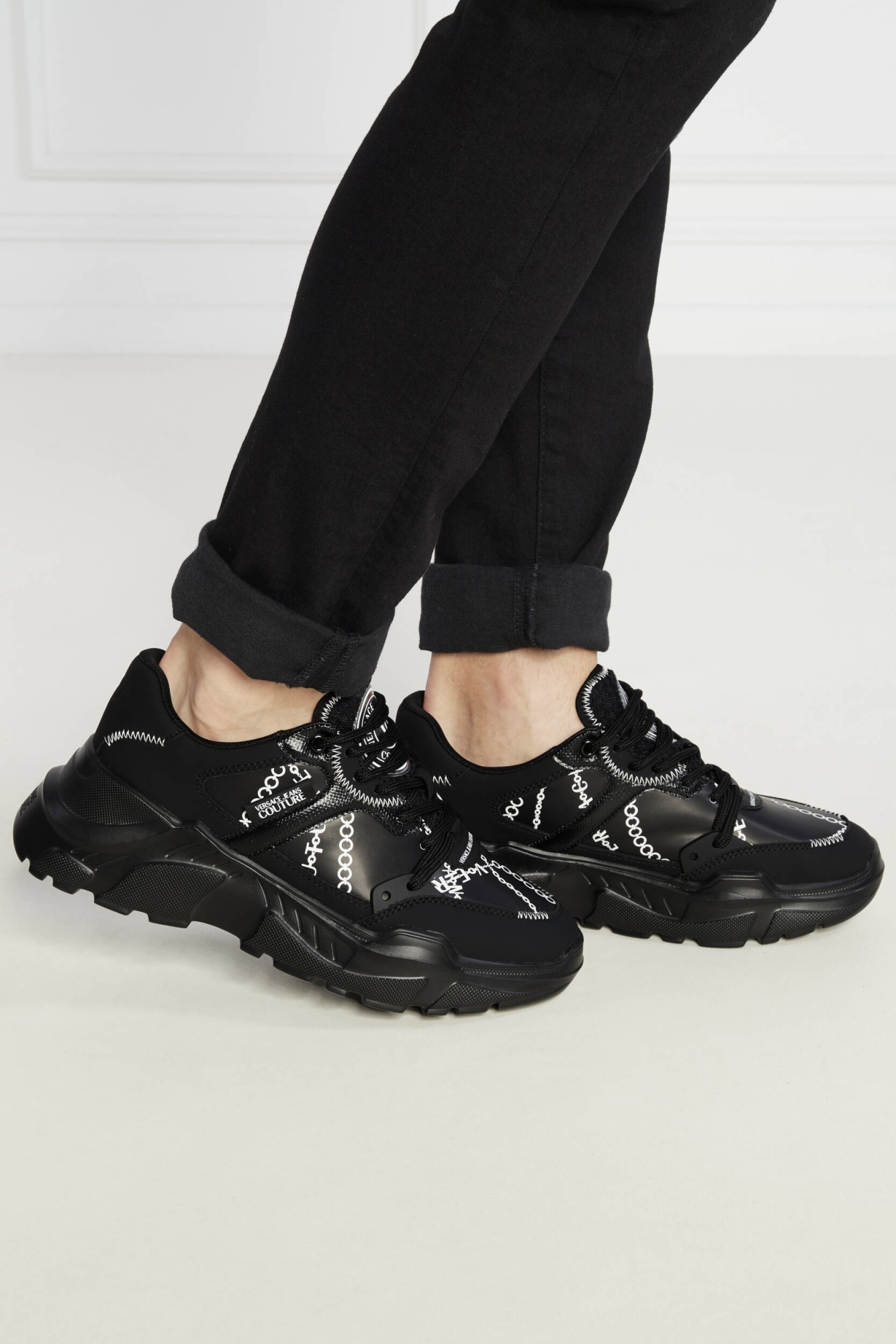 Versace Jeans Couture | комбинированные кроссовки 75YA3SC9ZS881L01 || Versace Jeans Couture | комбіновані кросівки  75YA3SC9ZS881L01