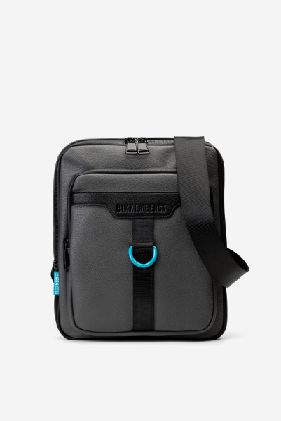 Bikkembergs | шкіряна сумка-месенджер D-Color Grey