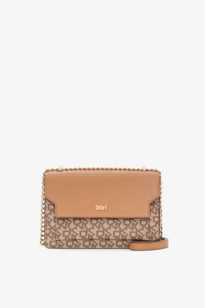 DKNY | сумка Millie Flap Leather Shoulder Chino/Cashew