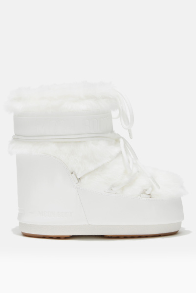 Moon Boot | ботинки Icon Low White Faux-Fur