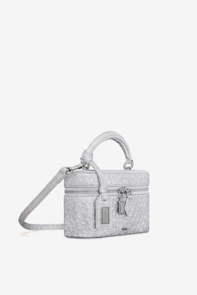 JW PEI | сумка Cleo Faux Ostrich Silver