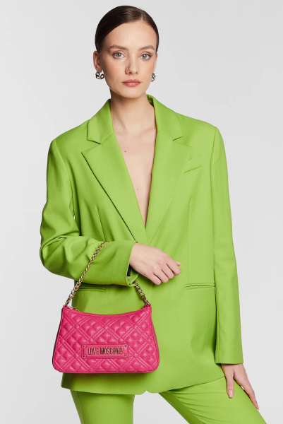 Love Moschino | кожаная сумка Quilted Fuxia JC4135PP1GLA0615