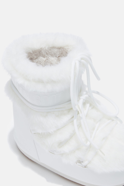 Moon Boot | ботинки Icon Low White Faux-Fur 80D1409390
