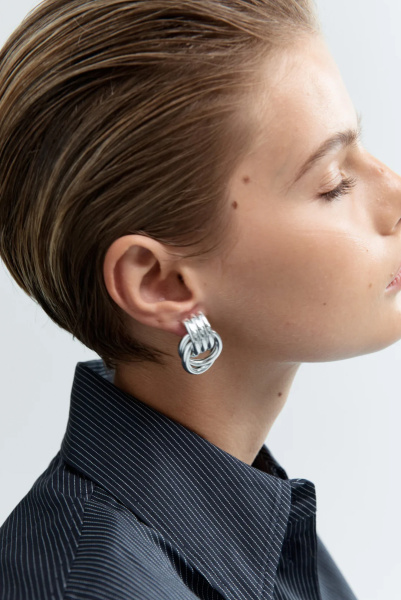 Heaven Mayhem | сережки Mini Knot Silver HMSP-01178-02PM