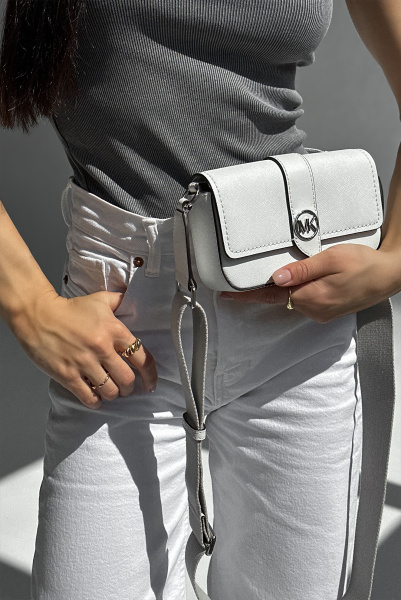 Michael Kors | кожанная сумка Greenwich XS White 32S3SGRC1L 085