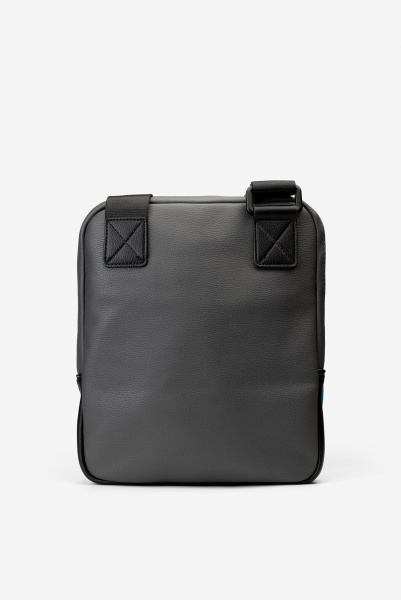 Bikkembergs | шкіряна сумка-месенджер D-Color Grey