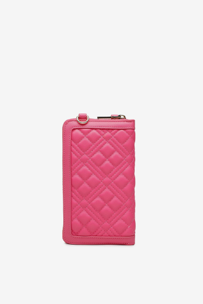 Love Moschino | кожаная сумка-клатч Quilted Fuxia JC5682PP1GLA0615