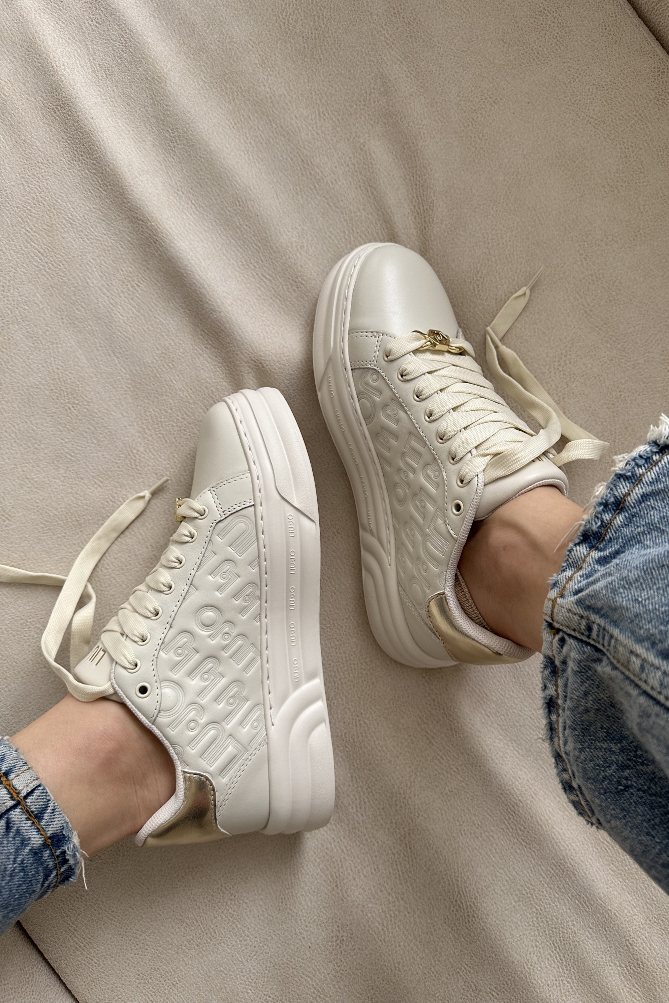 LIU JO | шкіряні кеди Cleo 20 Conchiglia