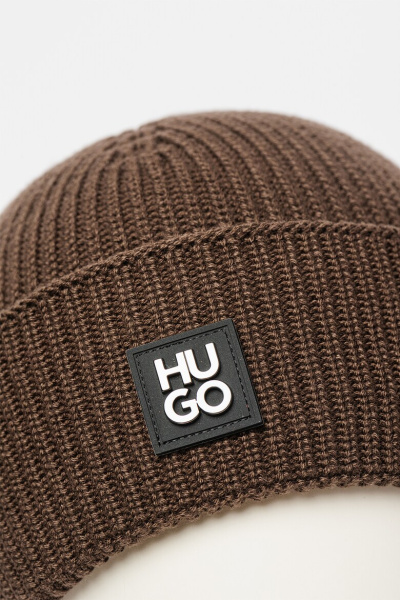 HUGO | темно-коричнева шапка Xamoh  50500505 201