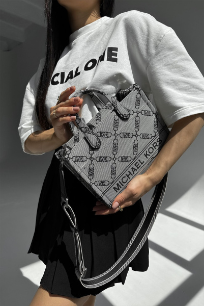 Michael Kors | текстильная сумка Gigi Small Natural/Black 30SSG3GM5J 969