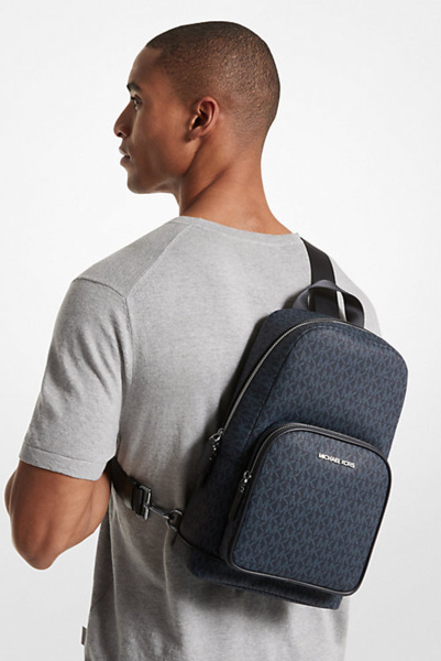 Michael Kors | темно-синяя комбинированная сумка-слинг Cooper 37U1LCOY9B