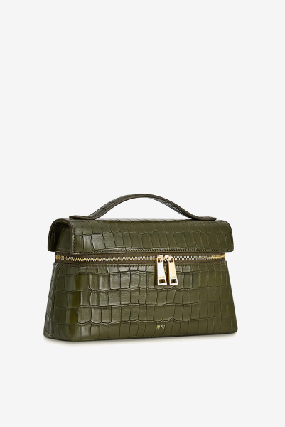 JW PEI | сумка Thea Croc-Embossed Olive Green