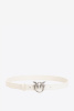 PINKO | кожаный ремень Love Berry Simply H2 White/Silver