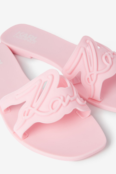 Karl Lagerfeld | резиновые слайды Jelly Signature Light Pink Rubber KL80008 VLP