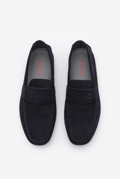HUGO | замшевые мокасины Dandy Blue 50474778 401