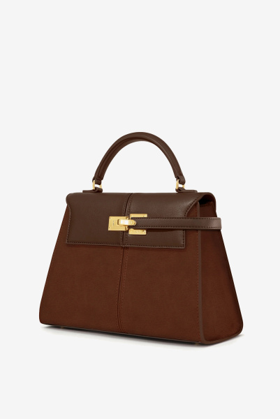 JW PEI | сумка Elise Large Faux Suede Mocha Brown