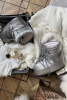 Moon Boot | ботинки Icon Low Glance Silver Satin 80D1409350 || Moon Boot | черевики Icon Low Glance Silver Satin  80D1409350