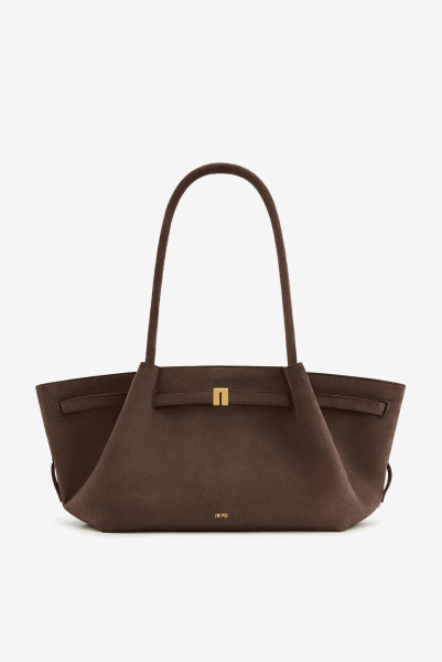 JW PEI | сумка Hana Wide Faux Suede Dark Brown