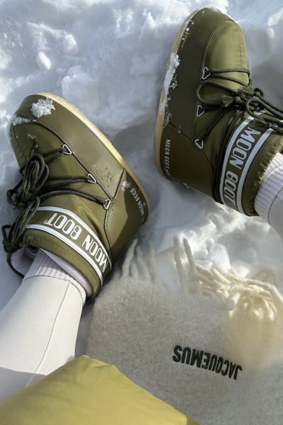 Moon Boot | ботинки Icon Low Khaki Nylon 80D1409340