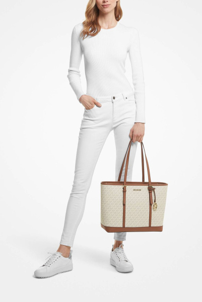 Michael Kors | сумка-тоут Jet Set Travel Large Logo Vanilla 35T0GTVT3V