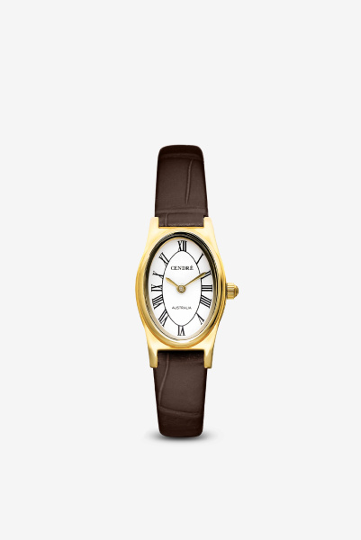 CENDRE | часы Emmeline | White | Espresso Croc