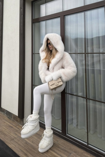 Moon Boot | ботинки Icon Low White Faux-Fur 80D1409390