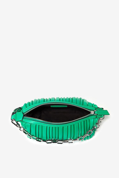 Karl Lagerfeld | кожаная сумка K/Kushion SM Baguette Green 225W3045