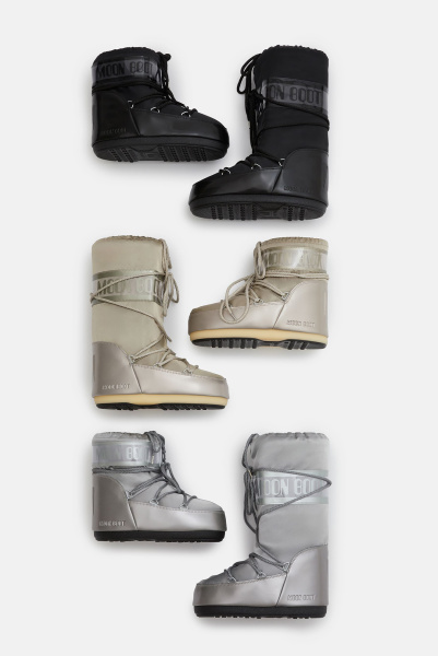 Moon Boot | ботинки Icon Low Glance Platinum Satin 80D1409350