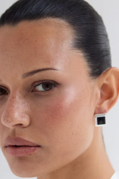 Heaven Mayhem | сережки Archer Silver/Black HMSP-0157-0402N