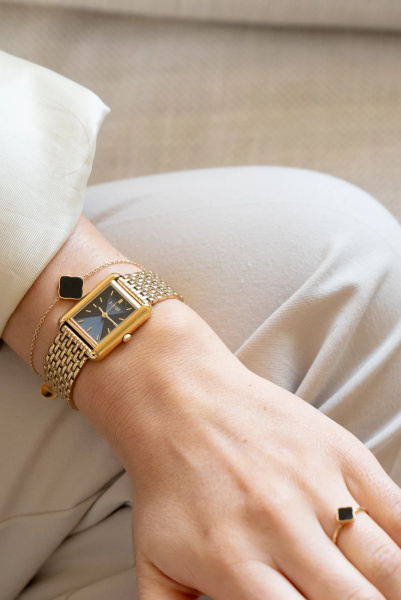 Burker | браслет Flora Gold Black JBFGB