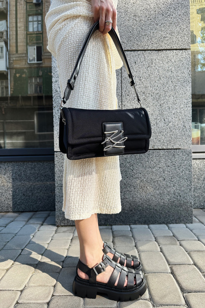 Karl Lagerfeld | сумка K/Autograph Soft SM BGTT Nylon Black 231W3040 A999
