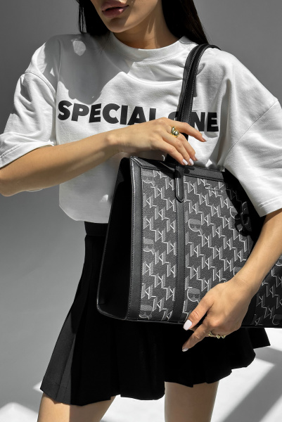 Karl Lagerfeld | сумка K/Ikonic 2.0 Mono CC Tote Black 230W3060 A999