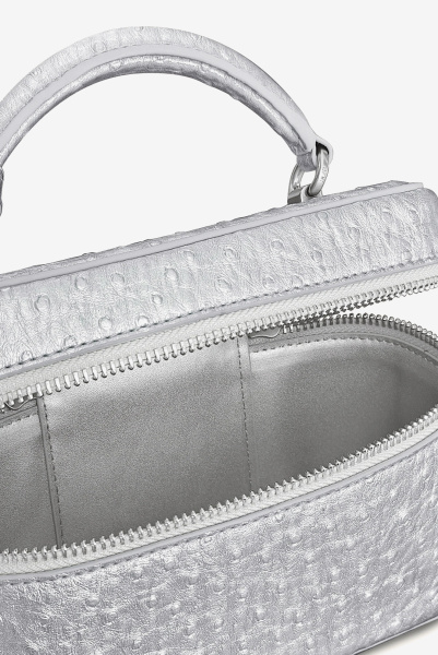 JW PEI | сумка Cleo Faux Ostrich Silver