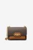 Michael Kors | комбинированная сумка Heather LG Shoulder Brown/Acorn