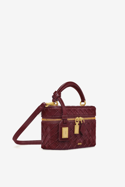 JW PEI | сумка Cleo Woven Texture Claret