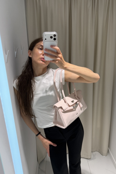 JW PEI | сумка Yara Faux Suede Pink
