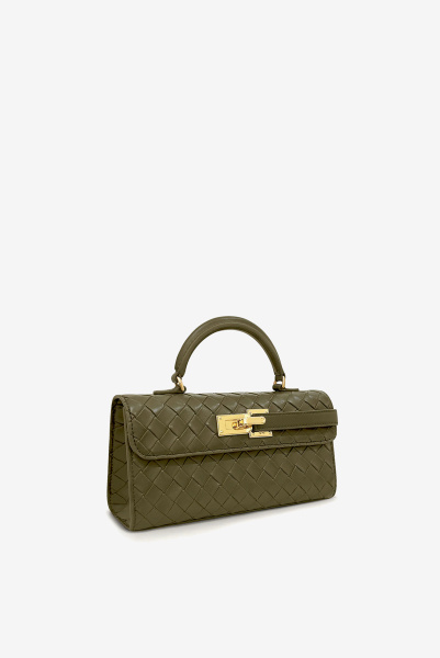 JW PEI | сумка на плече Keyla Weave Texture Olive Green