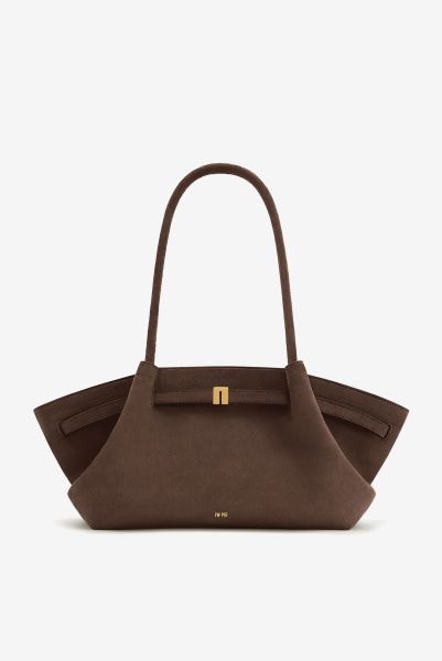 JW PEI | сумка Hana Wide Faux Suede Dark Brown