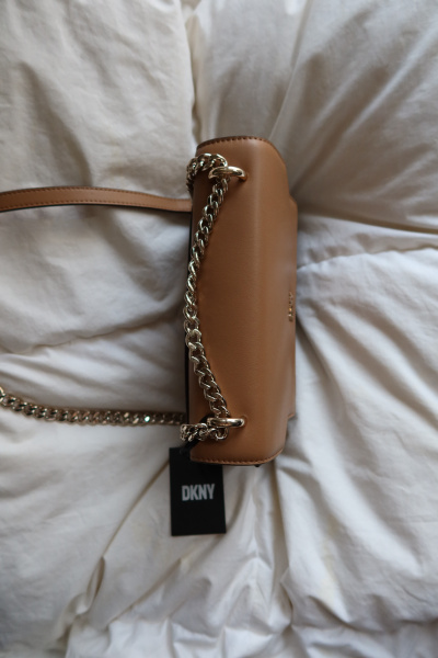 DKNY | сумка Millie Flap Leather Shoulder Chino/Cashew