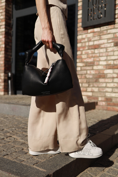 Karl Lagerfeld | кожаные кеды Kapri Karl Outline Logo White KL62511 011