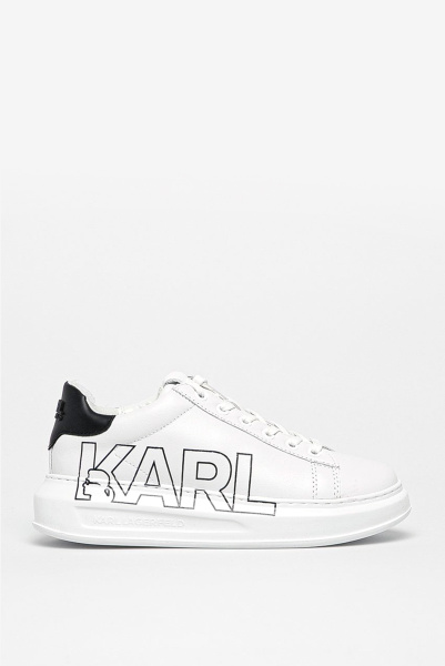 Karl Lagerfeld | кожаные кеды Kapri Karl Outline Logo White