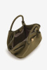 JW PEI | сумка Hana Mini Faux Suede Tote Bag Dark Olive  || JW PEI | сумка Hana Mini Faux Suede Tote Bag Dark Olive 