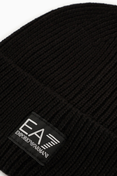 EA7 | чорна вовняна шапка 244659 3F102 00020
