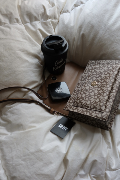 DKNY | сумка Millie Flap Leather Shoulder Chino/Cashew