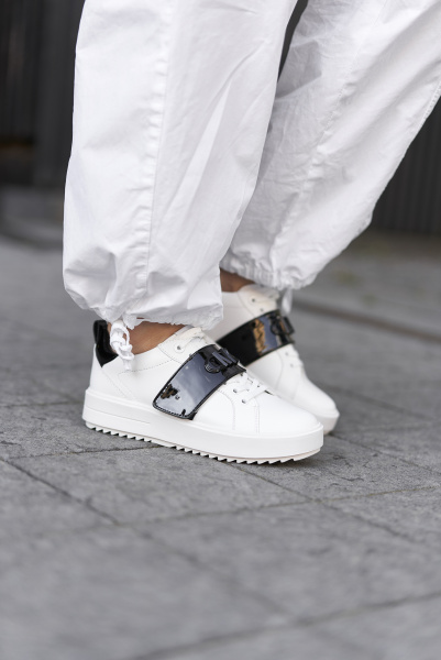 Michael Kors | кожаные кеды Emmett Strap Black/White 43R3EMFS1L 012